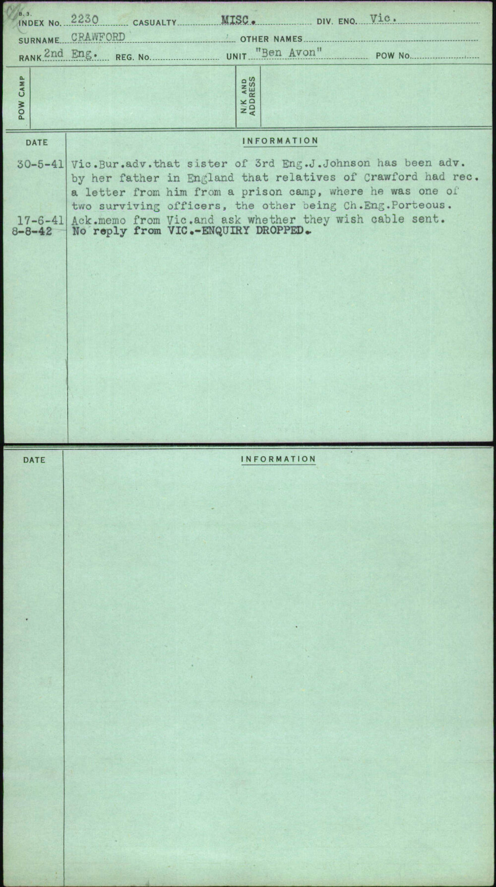 Crawford, [No Given Name], [No Service Number]
