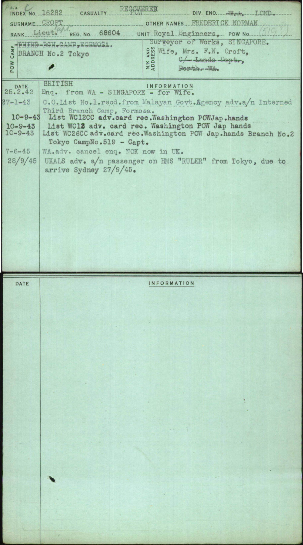 Croft, Frederick Norman, 68604