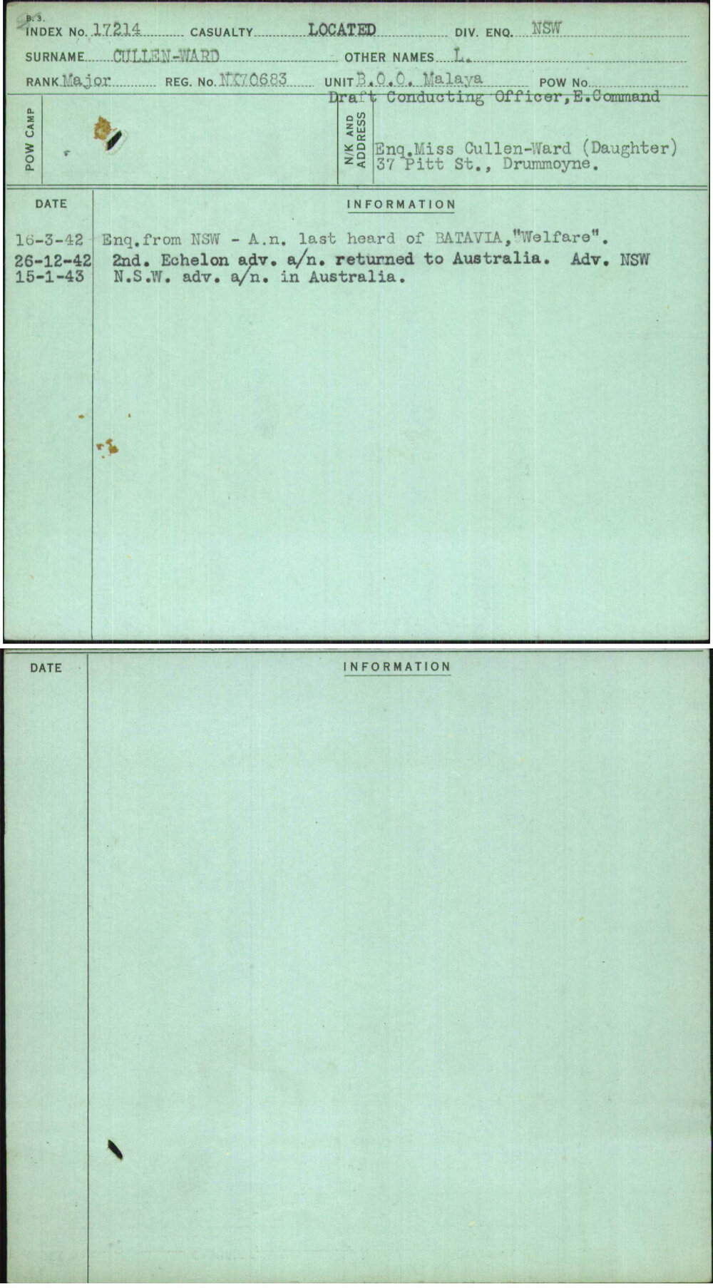 Cullen-Ward, L, NX70683