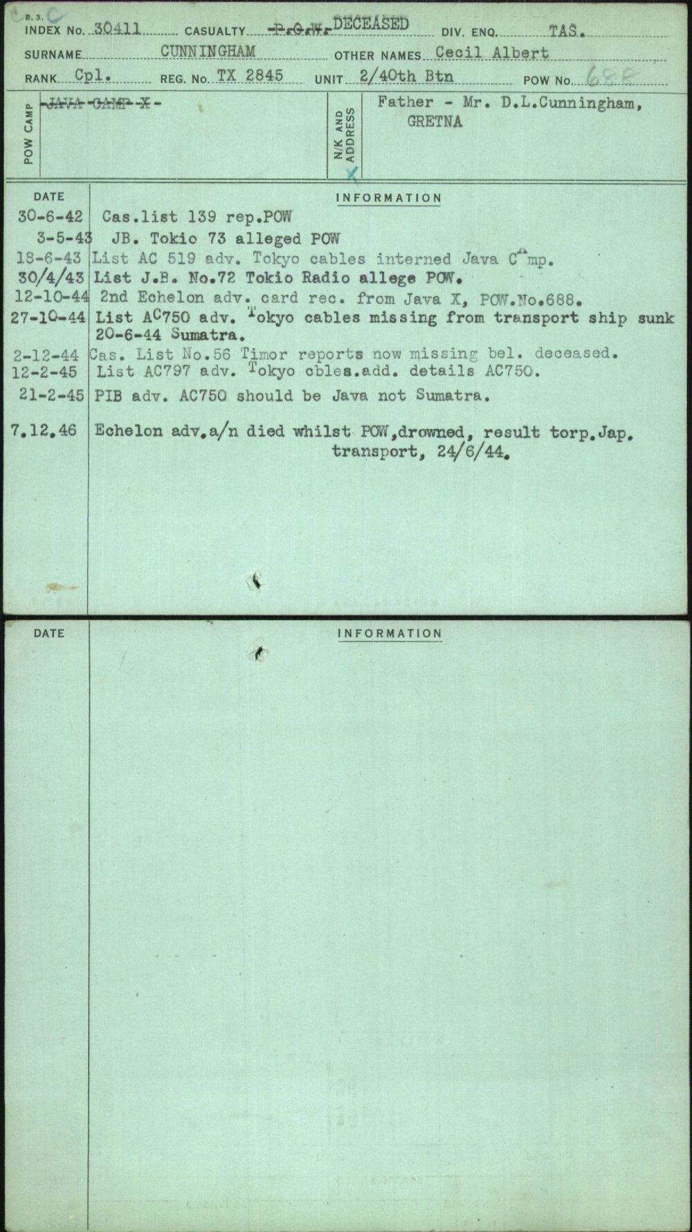 Cunningham, Cecil Albert, TX2845