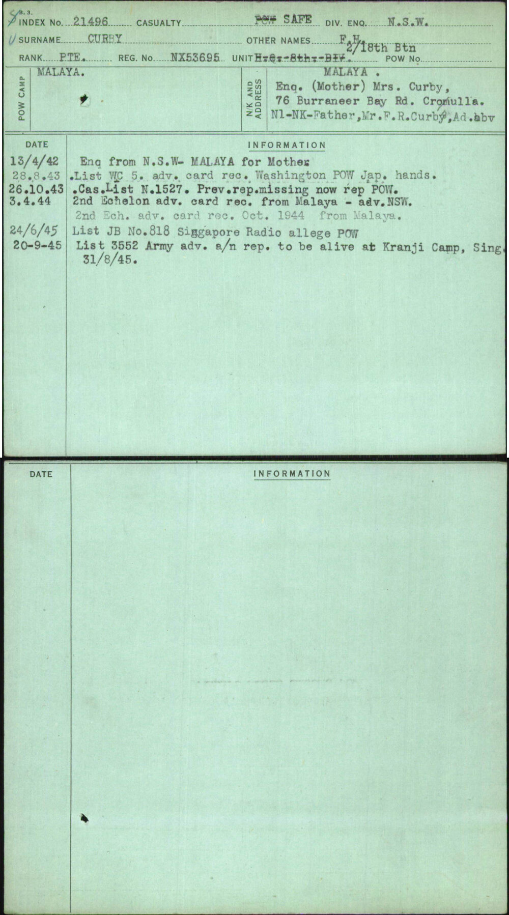 Curby, F H, NX53695