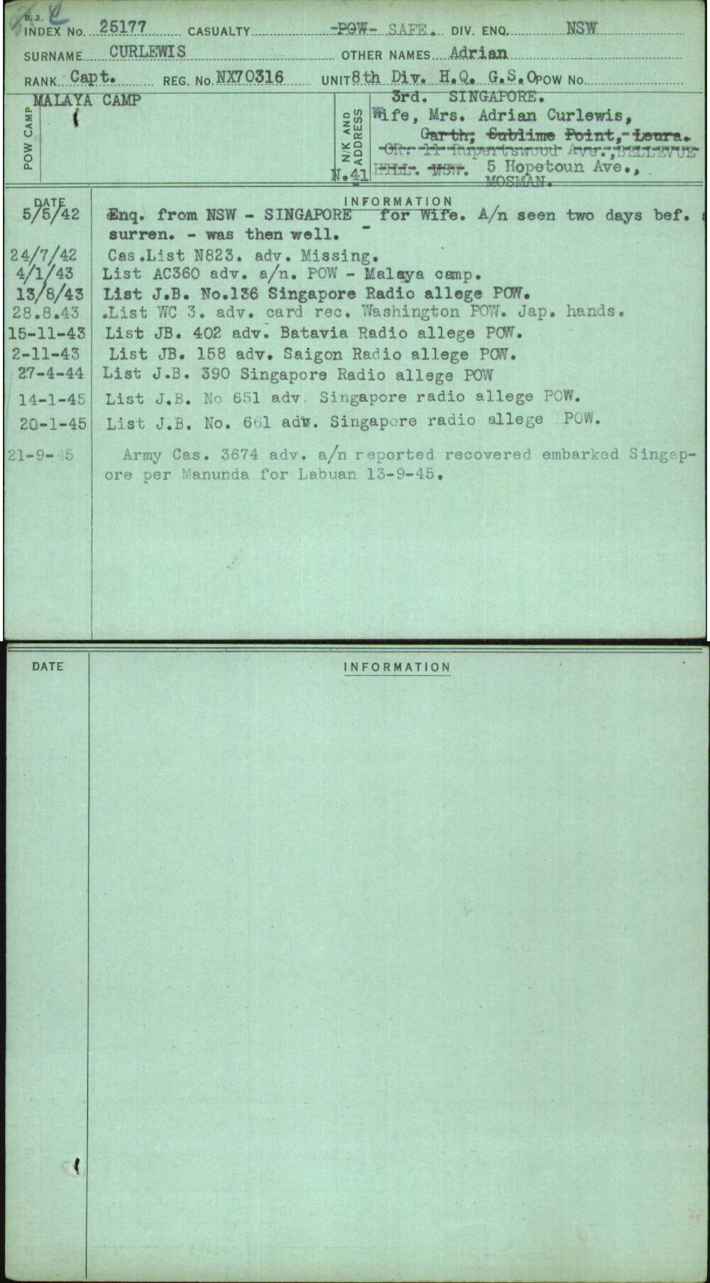 Curlewis, Adrian, NX70316