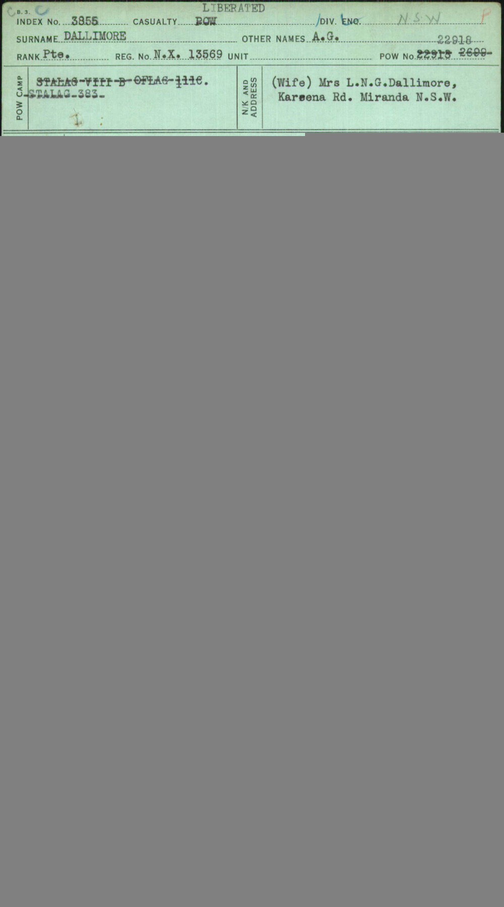 Dallimore, A G, NX13569