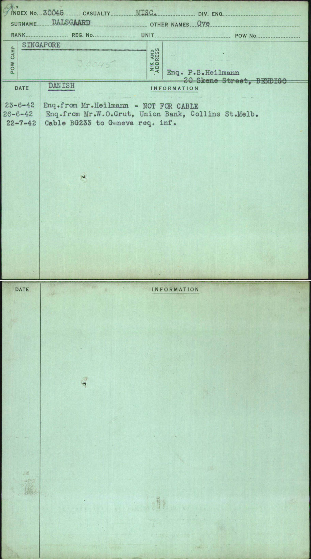 Dalsgaard, Ove, [No Service Number]