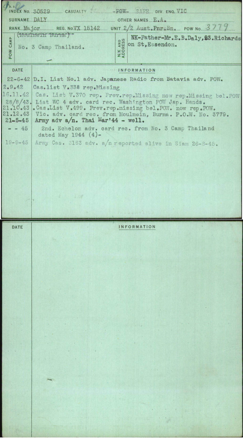 Daly, E A, VX15142