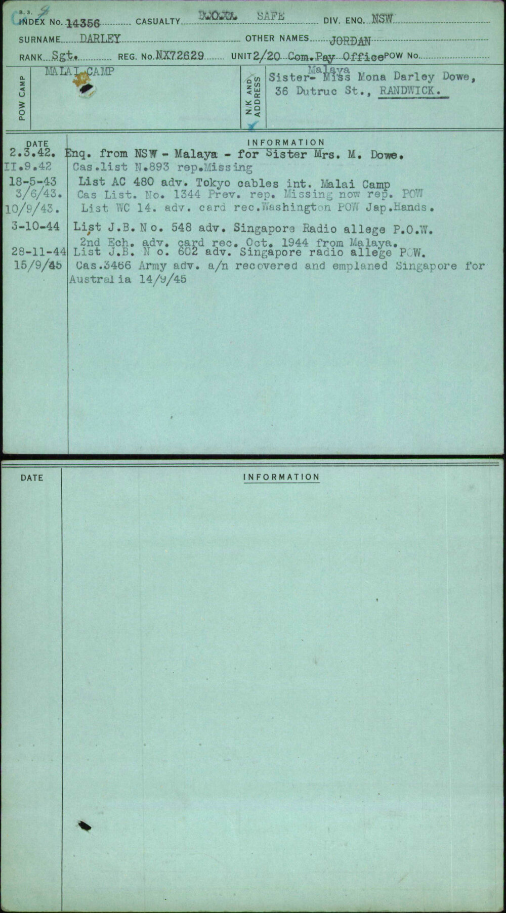 Darley, Jordan, NX72629