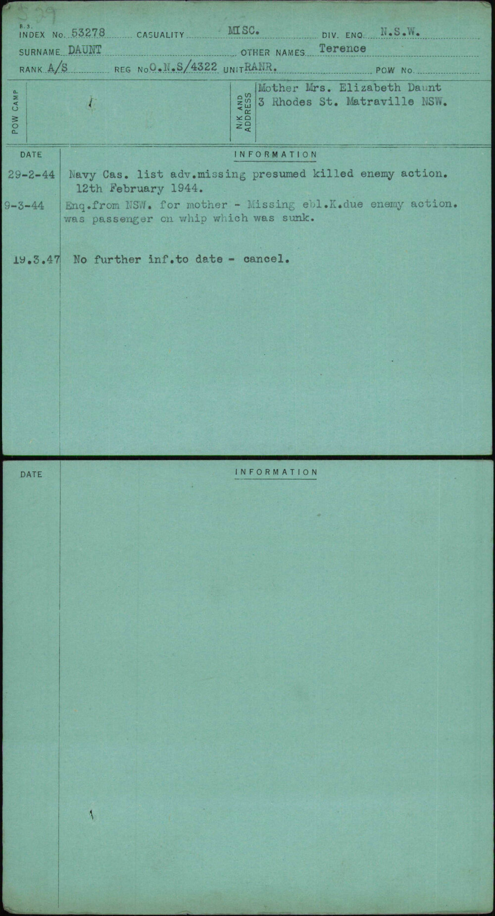 Daunt, Terence, Ons-4322