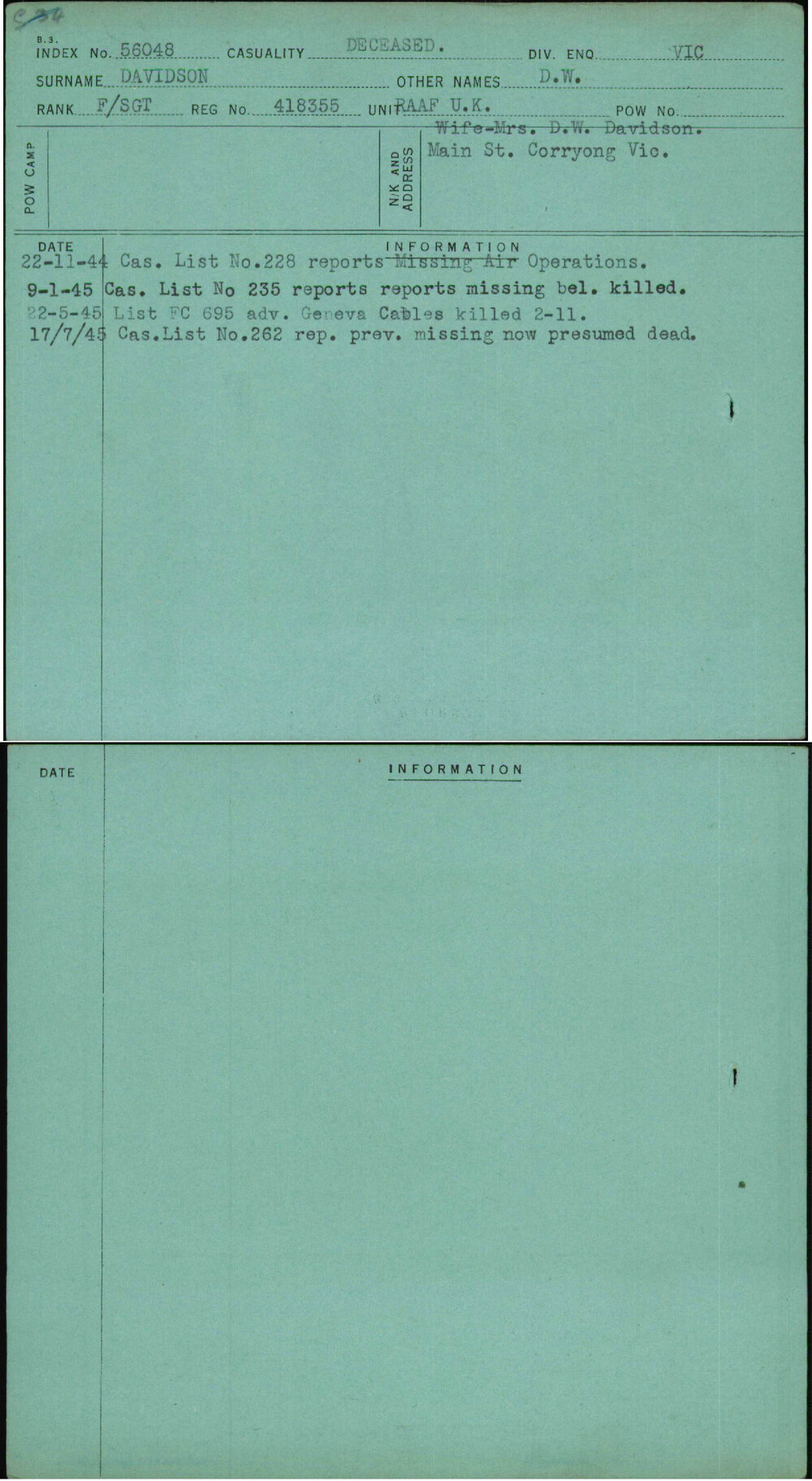 Davidson, D W, 418355