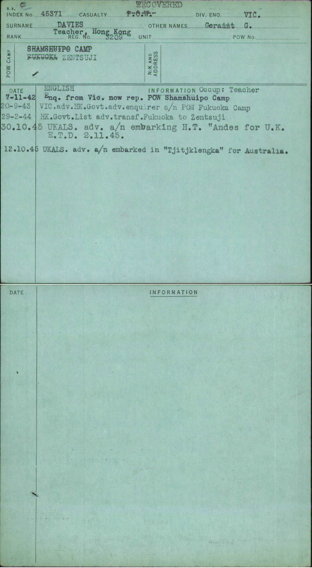 Davies, Geraiit G, 3209