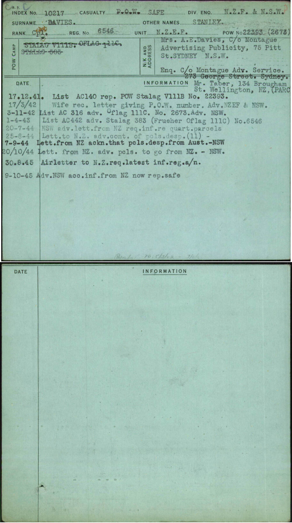 Davies, Stanley, 6546