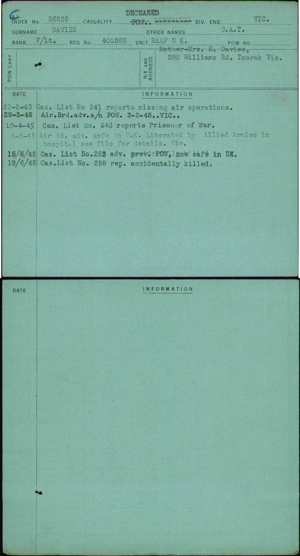 Davies, G A T, 400365