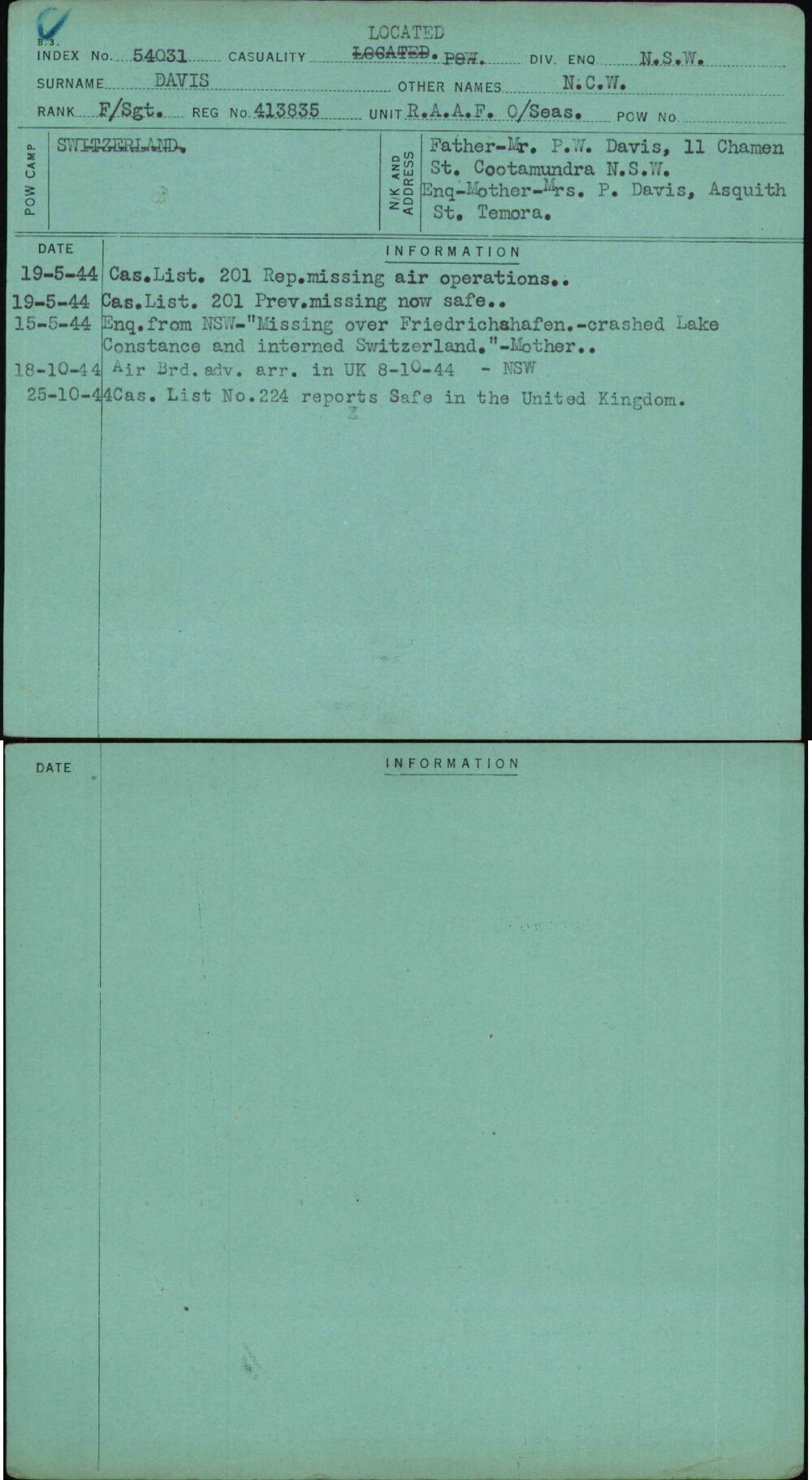 Davis, N C W, 413835