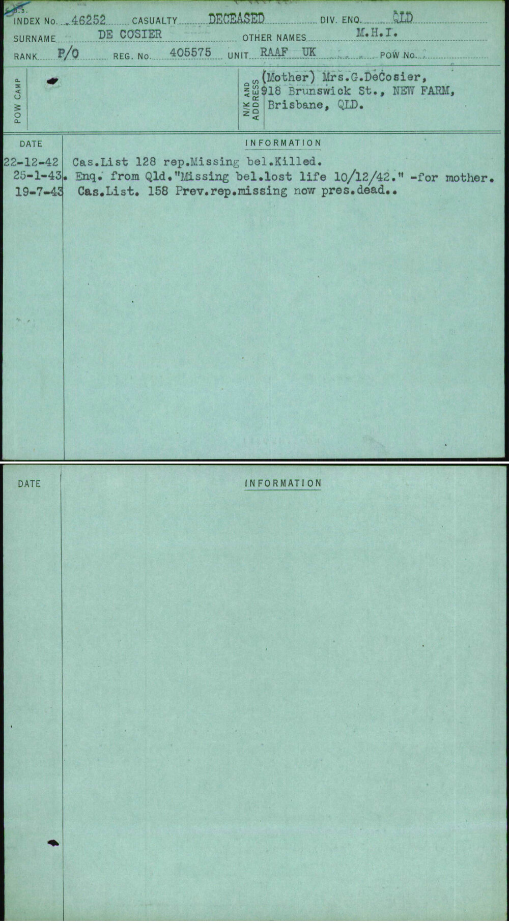 De Cosier, M H I, 405575