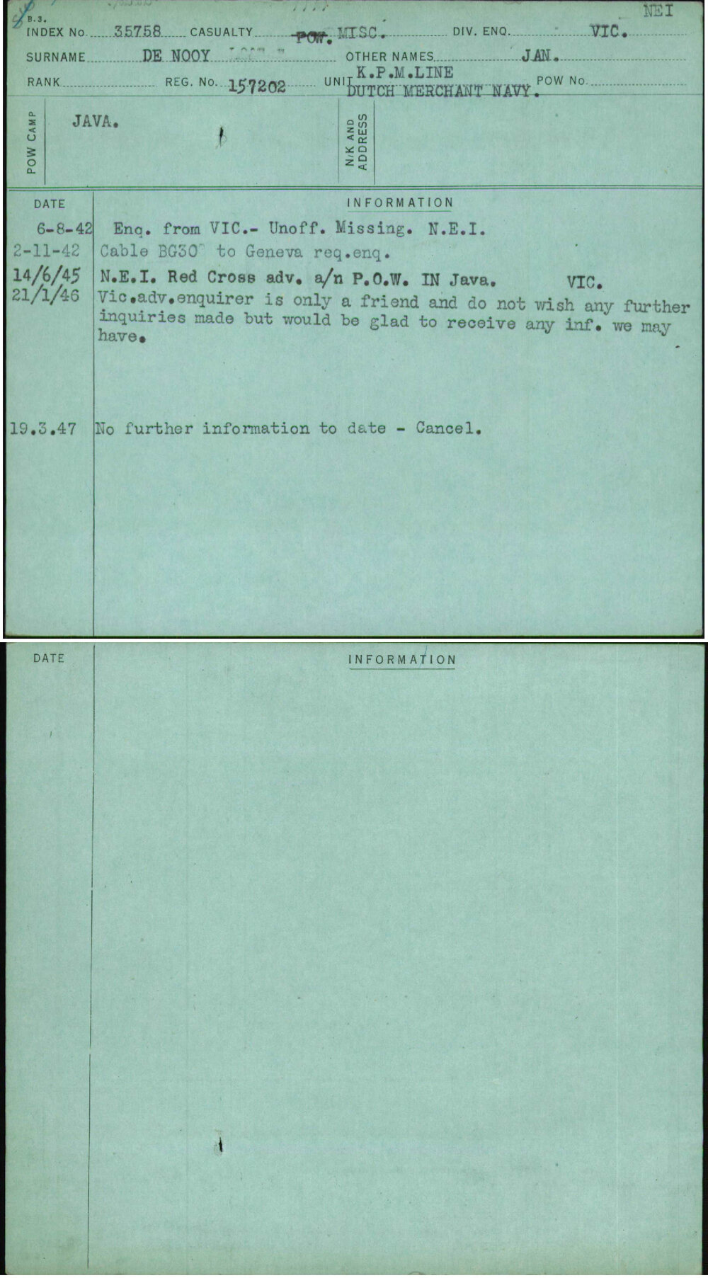 De Nooy, Jan, 157202