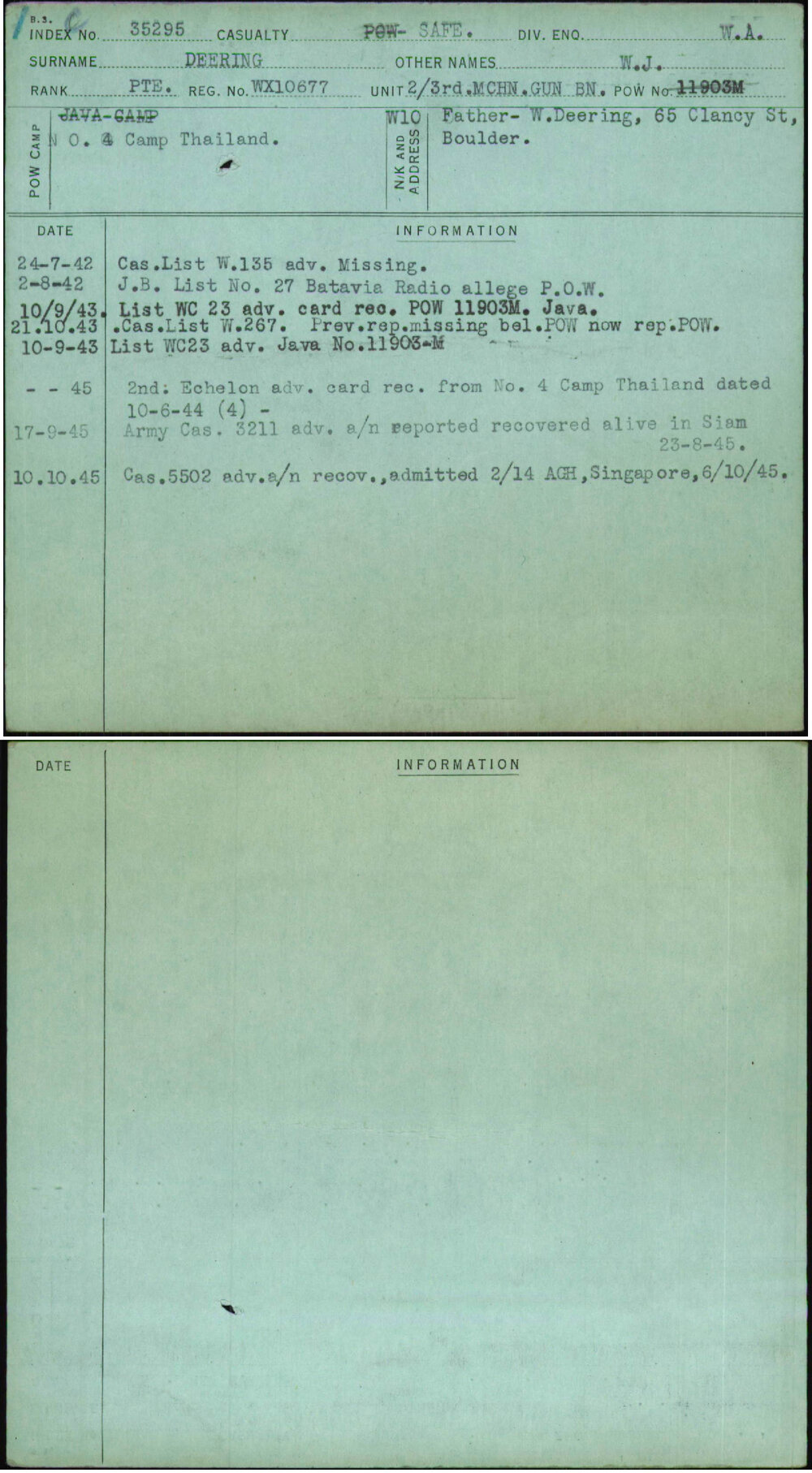 Deering, W J, WX10677