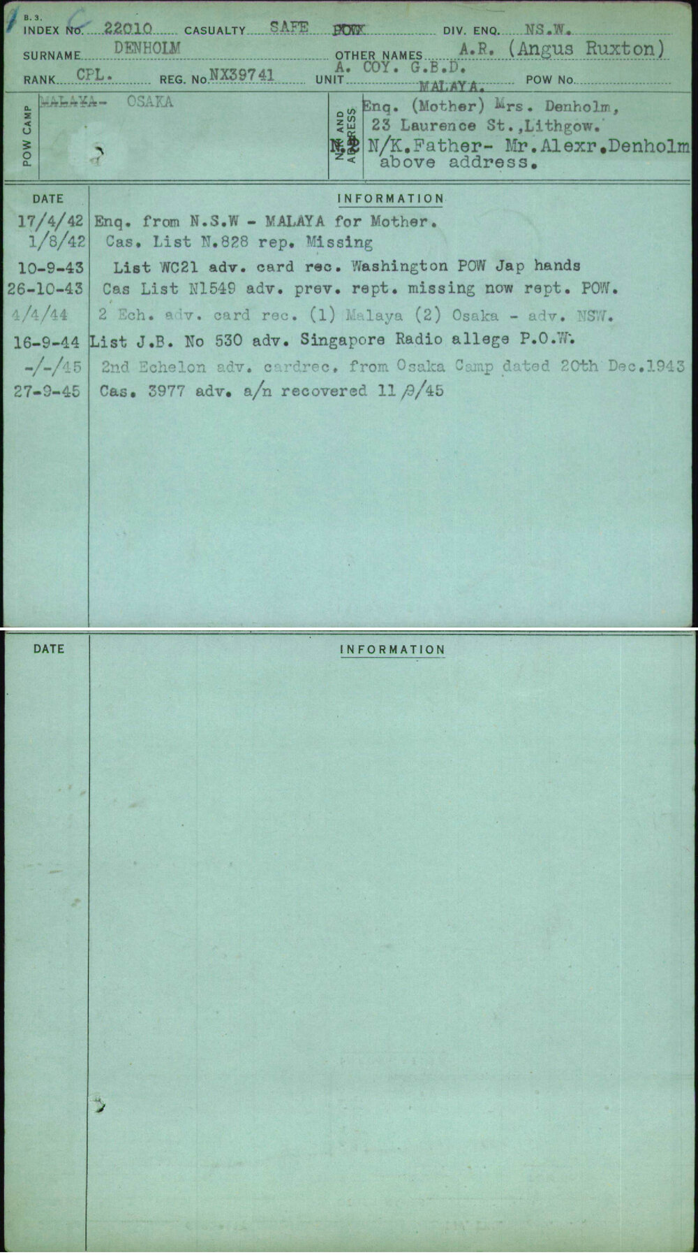 Denholm, A R (Angus Ruxton), NX39741