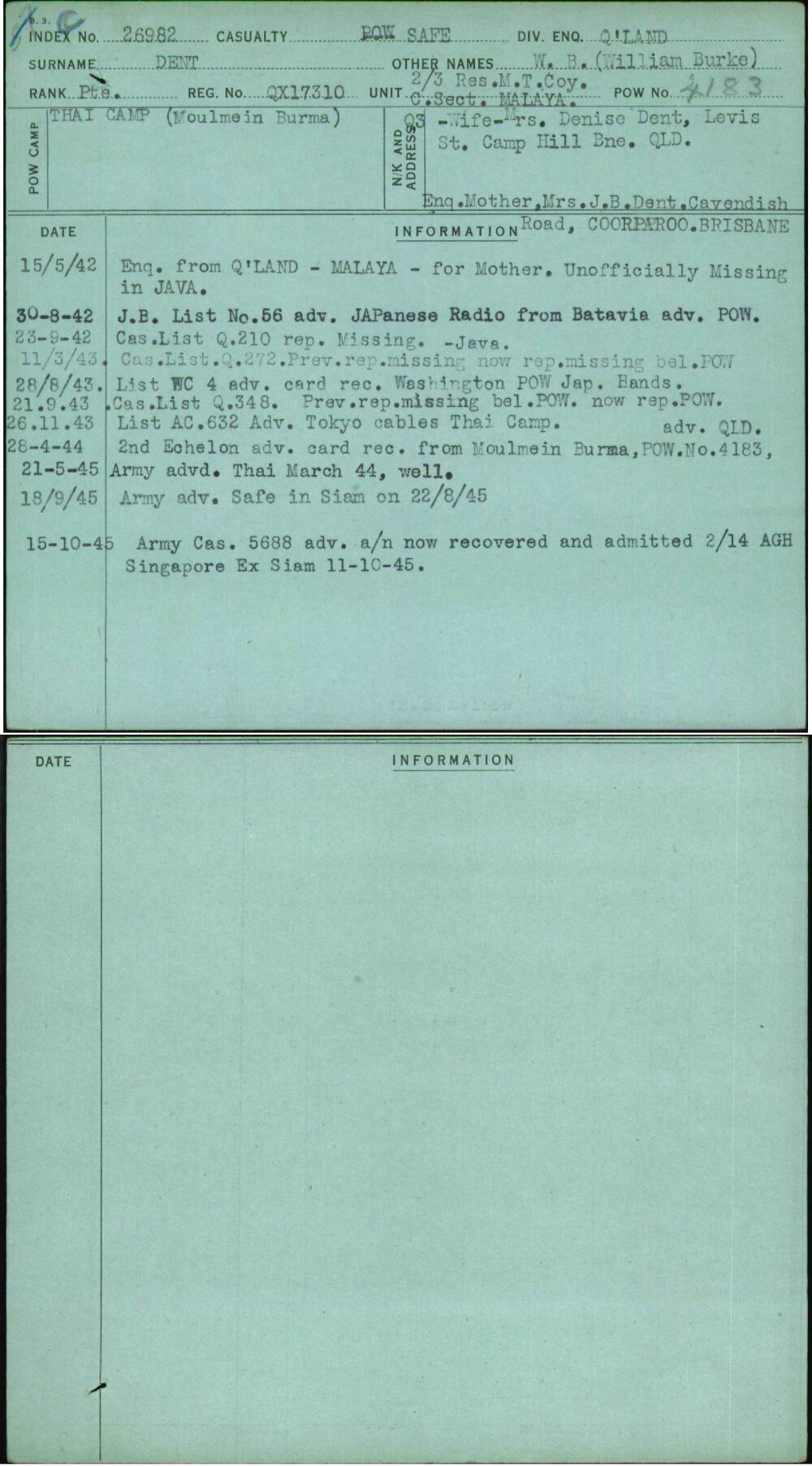 Dent, W B (William Burke), QX17310