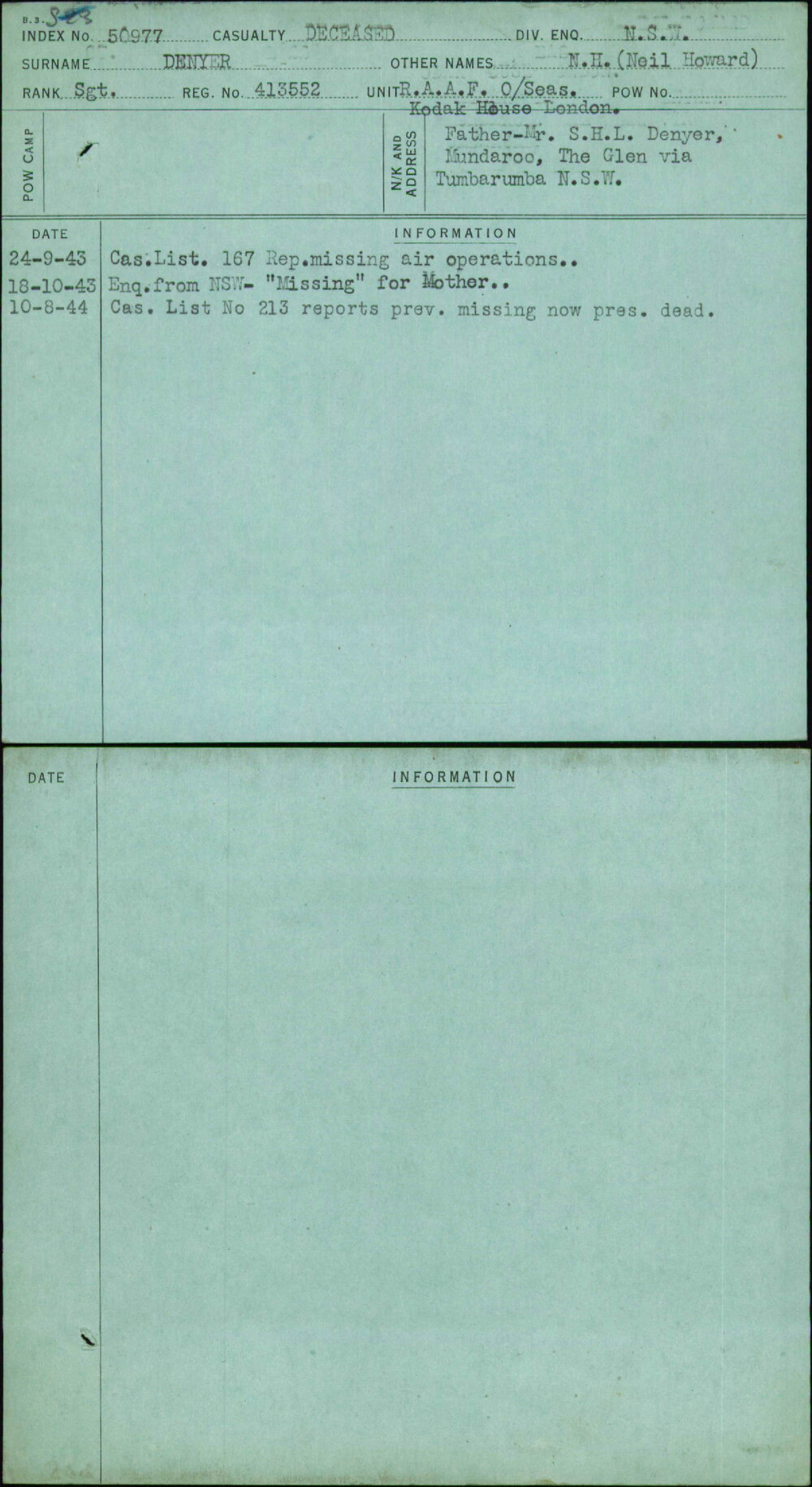 Denyer, N H (Neil Howard), 413552