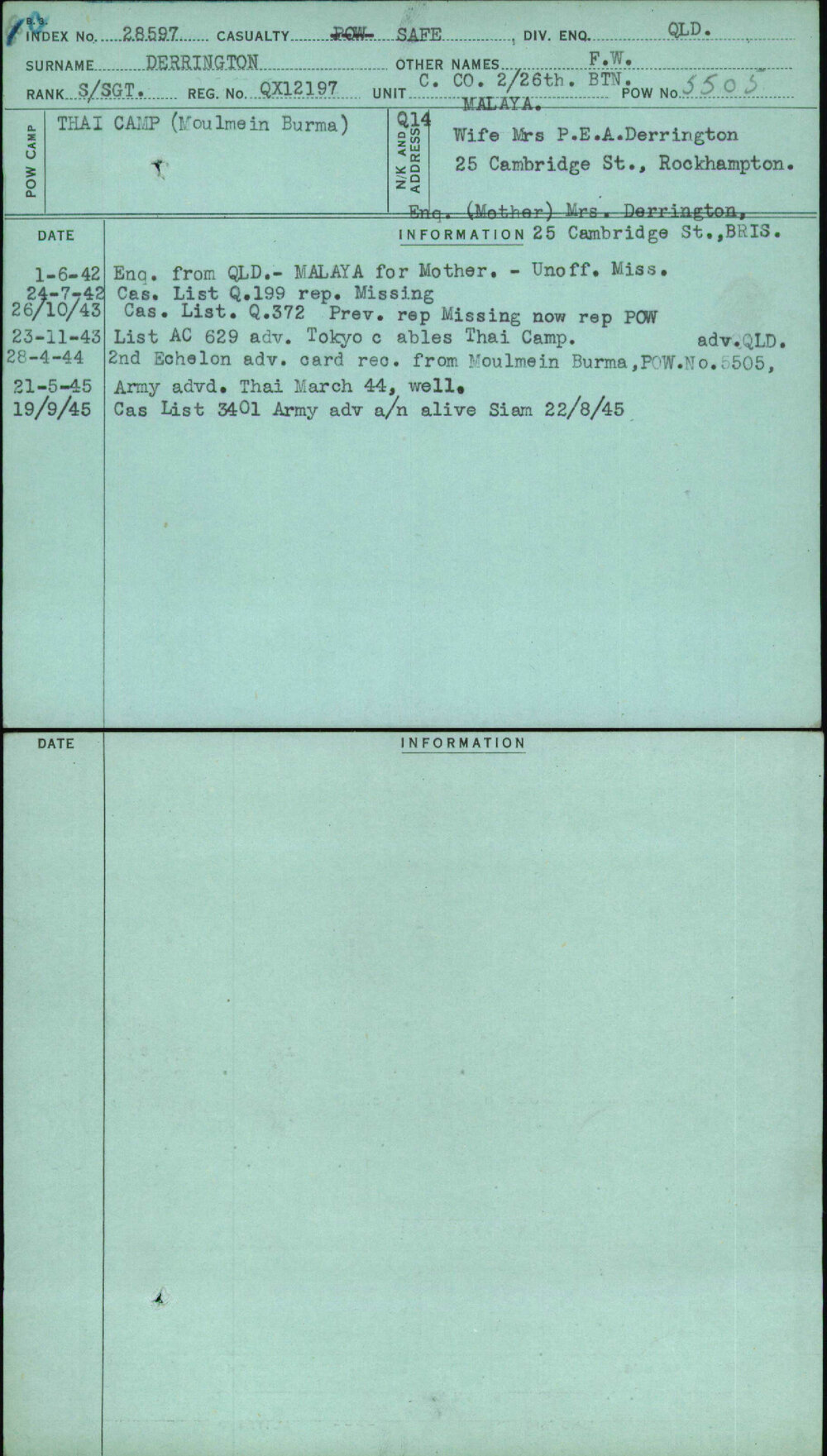 Derrington, F W, QX12197