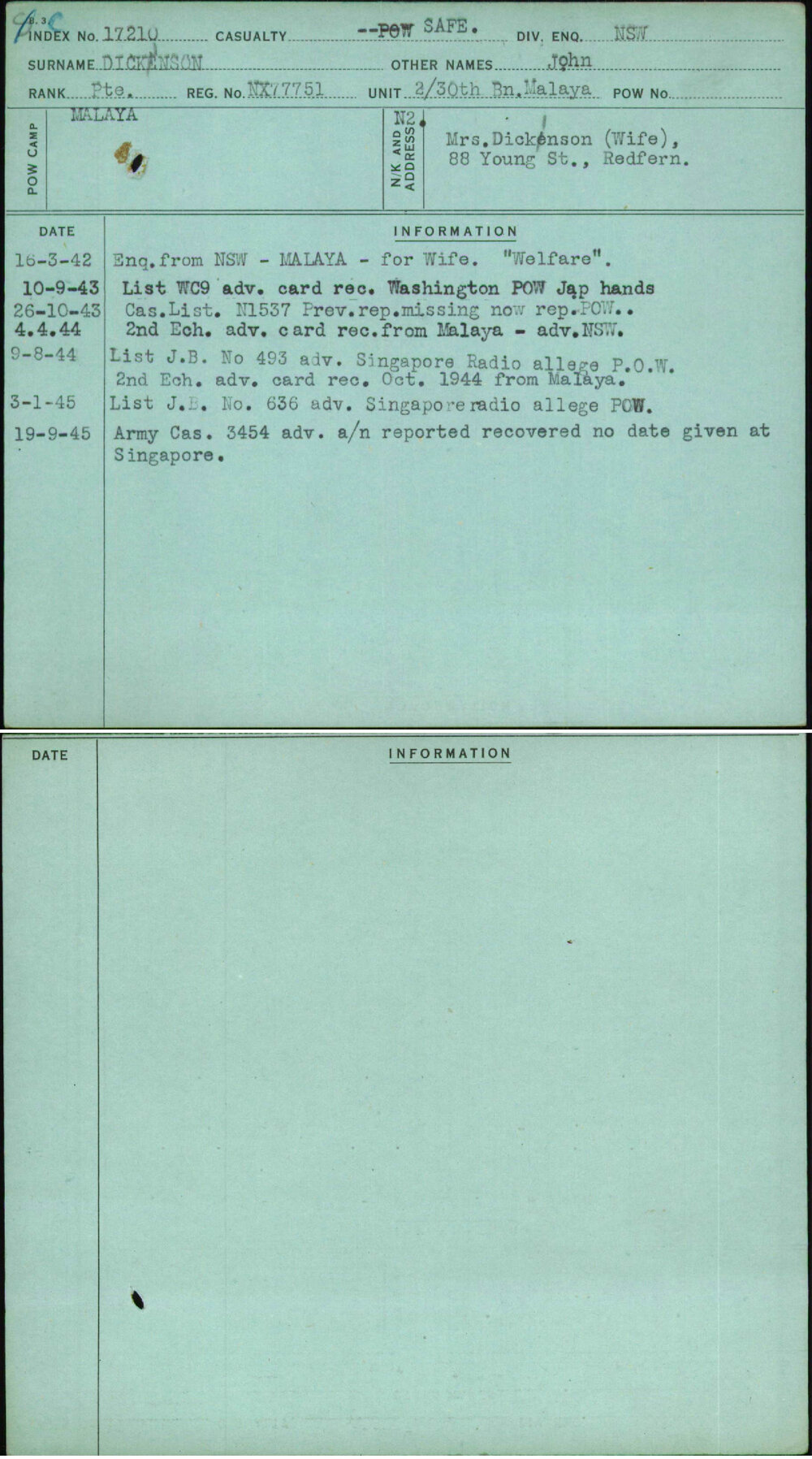 Dickenson, John, NX77751