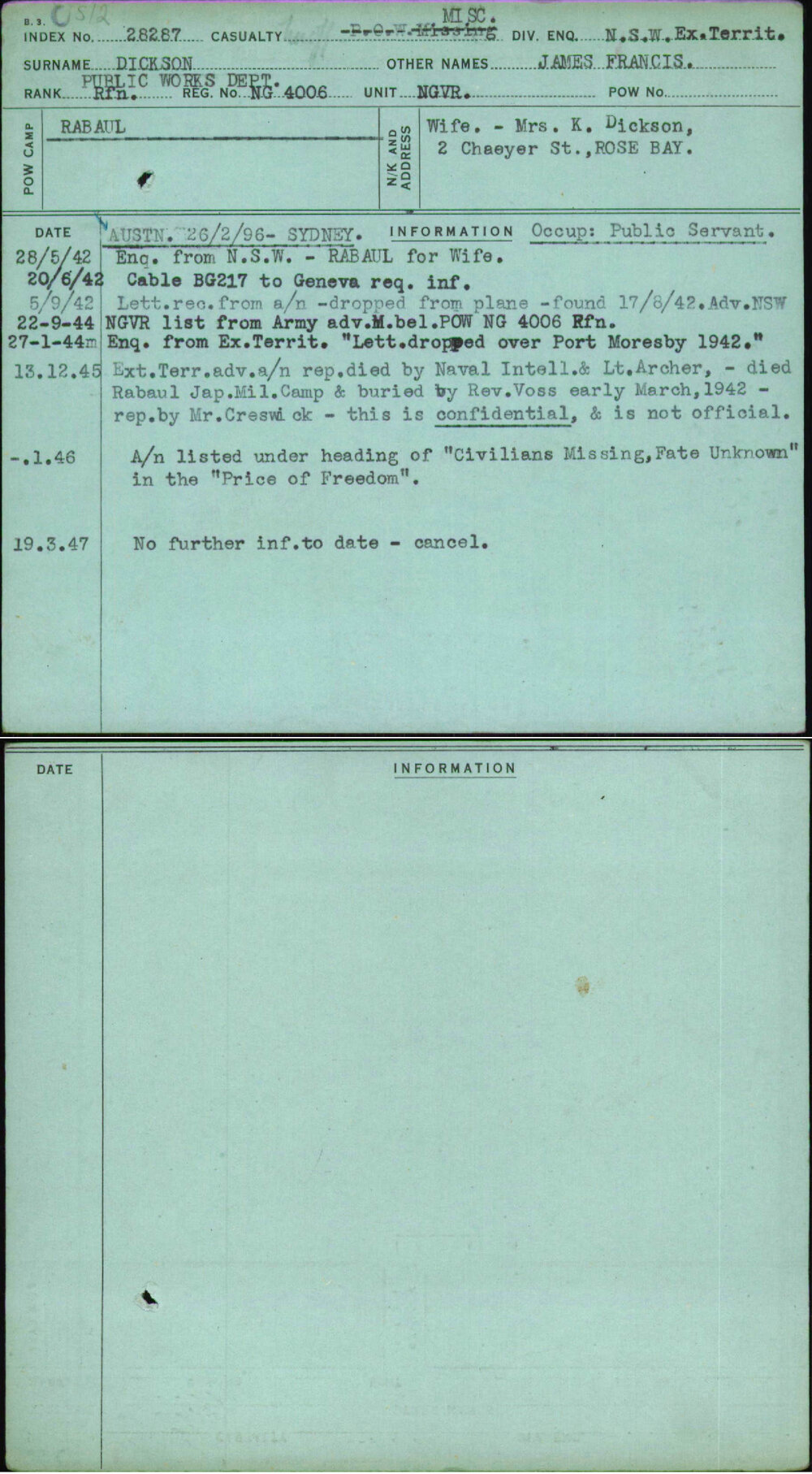 Dickson, James Francis, Ng4006