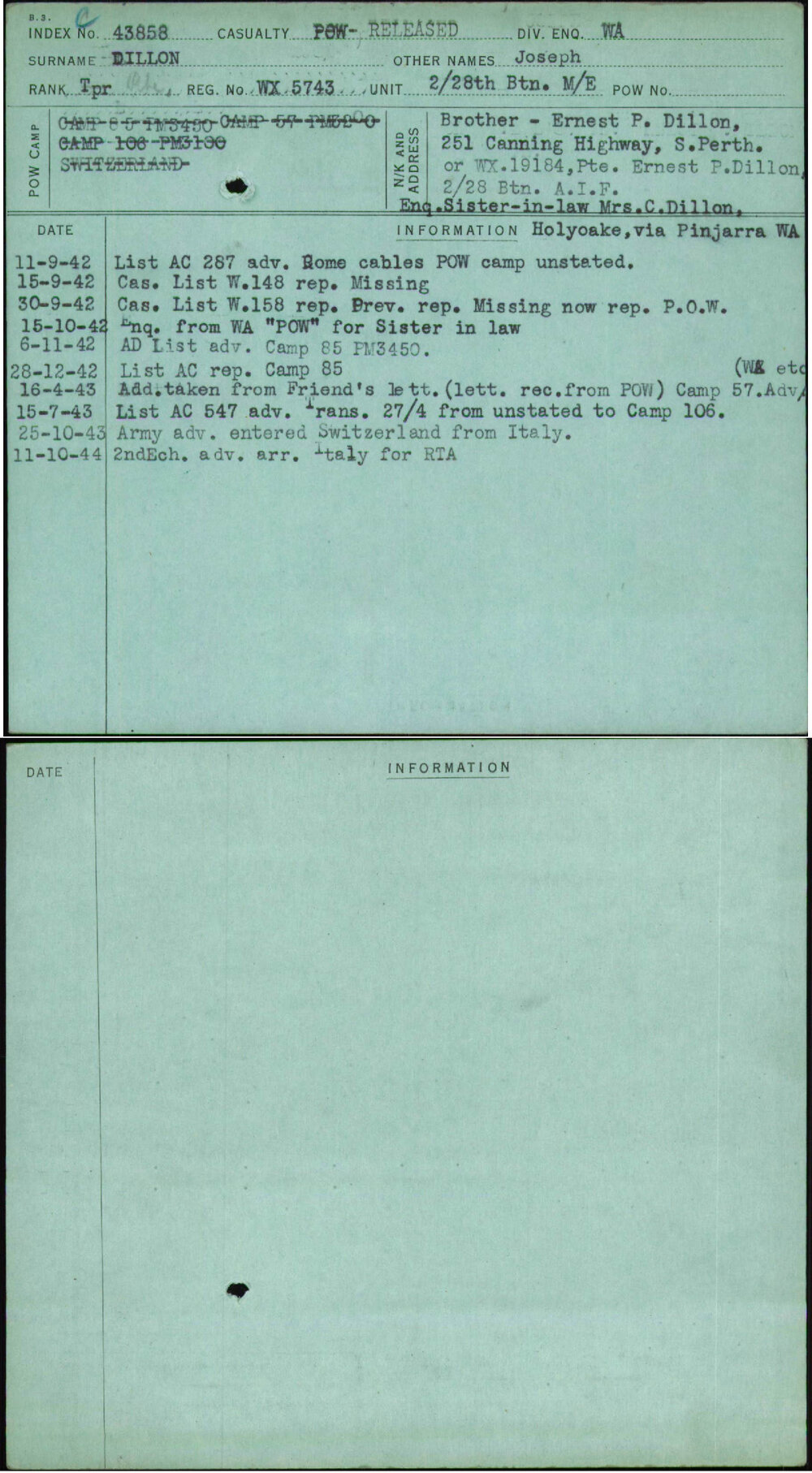 Dillon, Joseph, WX5743