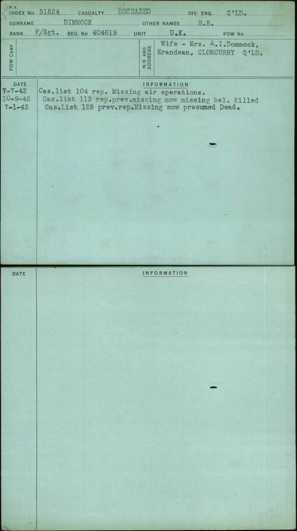 Dimmock, H E, 404819