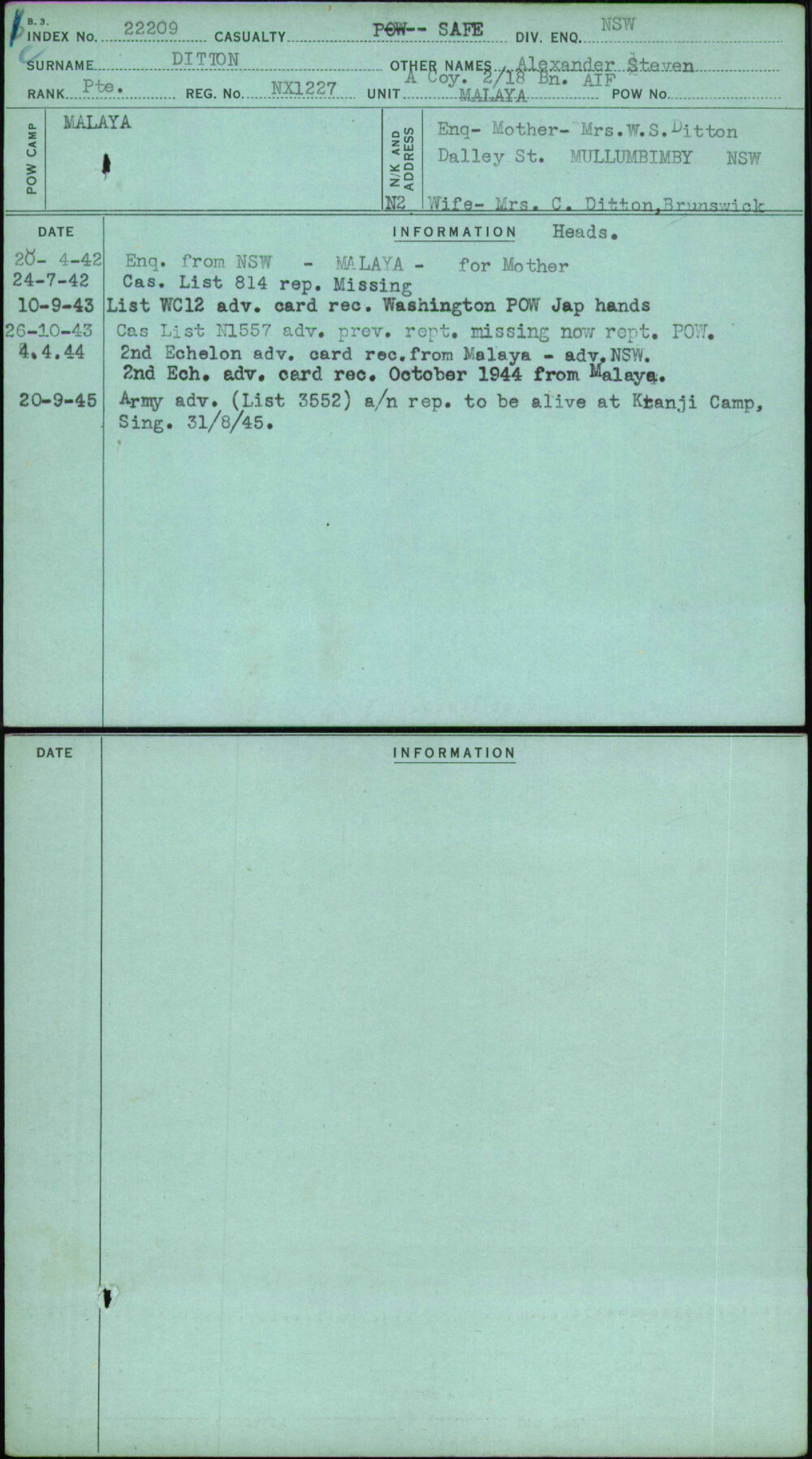 Ditton, Alexander Steven, NX1227