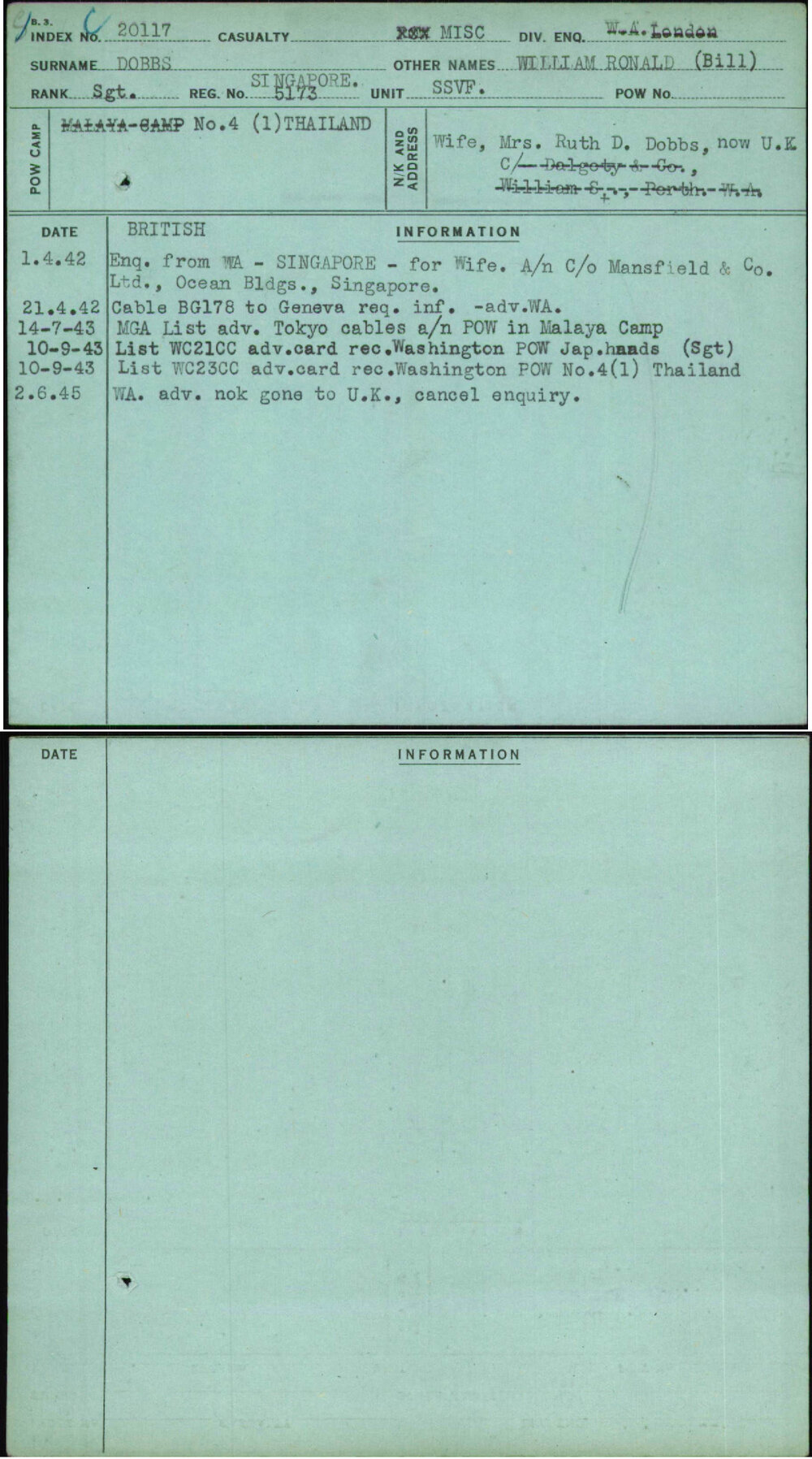 Dobbs, William Ronald (Bill), 5173