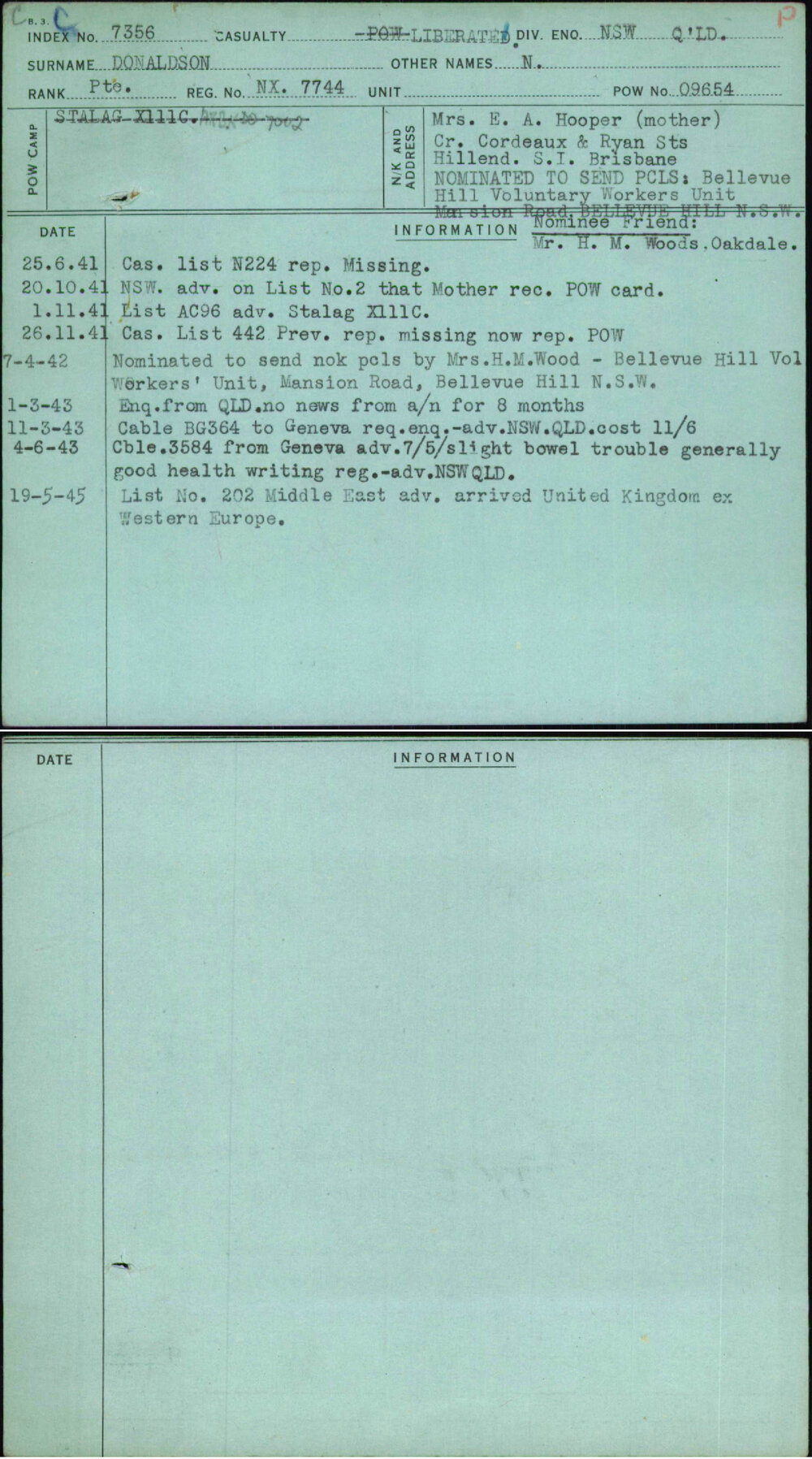 Donaldson, N, NX7744