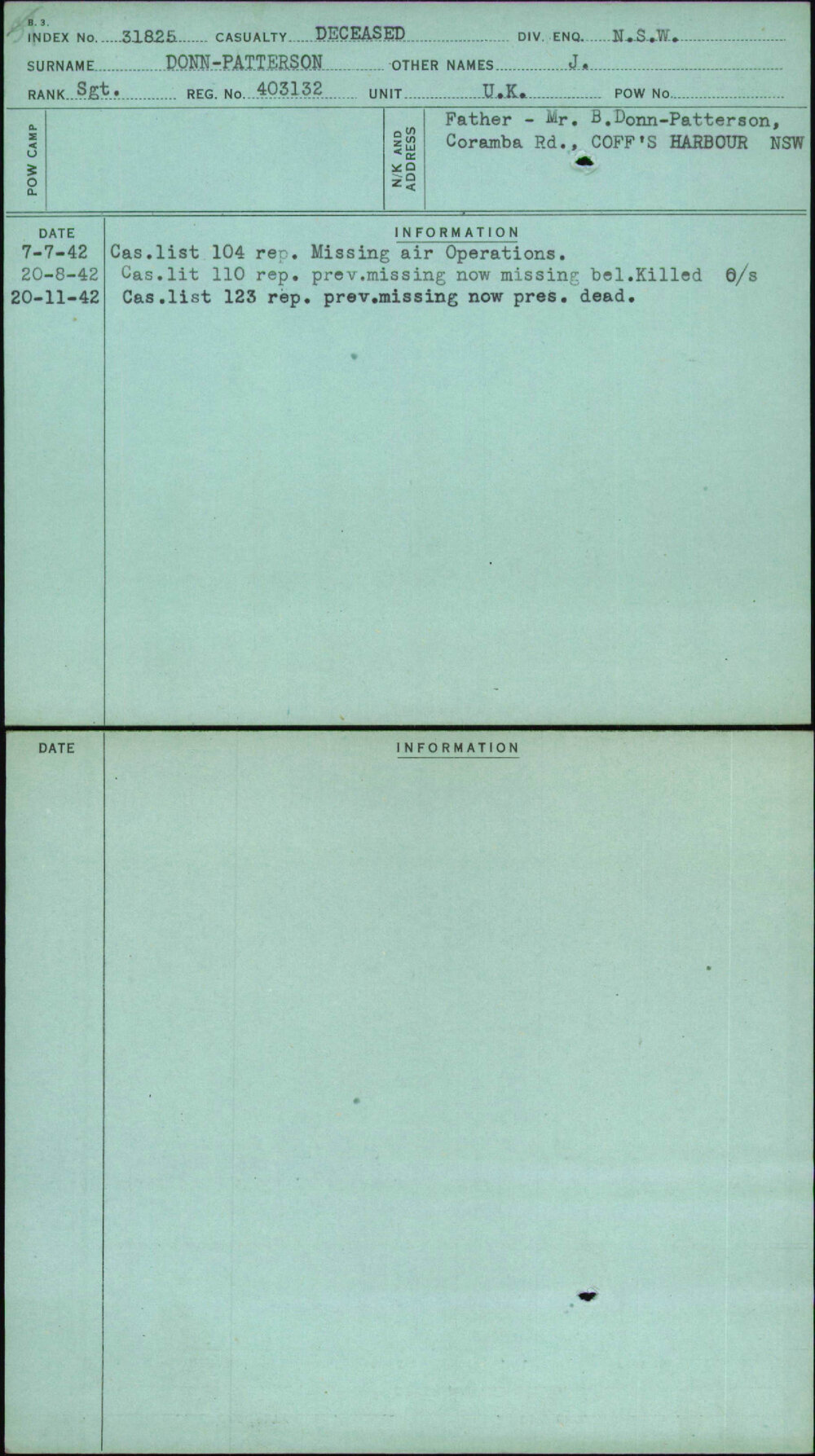 Donn-Patterson, J, 403132