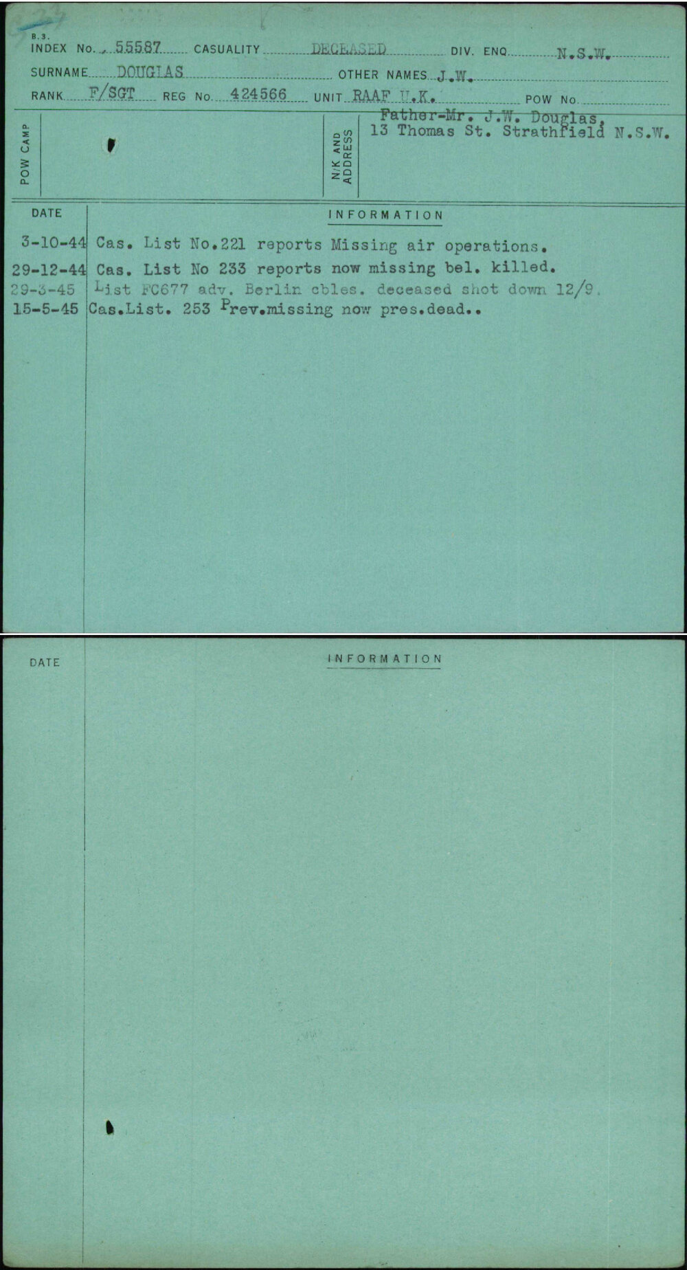 Douglas, J W, 424566