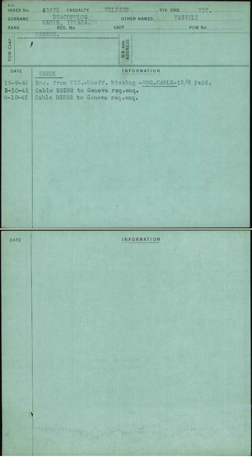 Dracopulos, Vassili, Exoye Ithaca