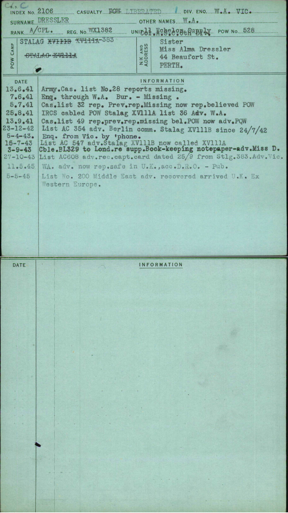 Dressler, W A, WX1382