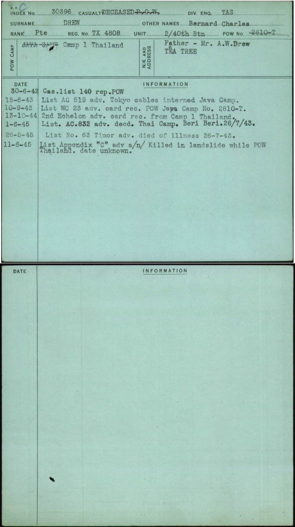 Drew, Bernard Charles, TX4808