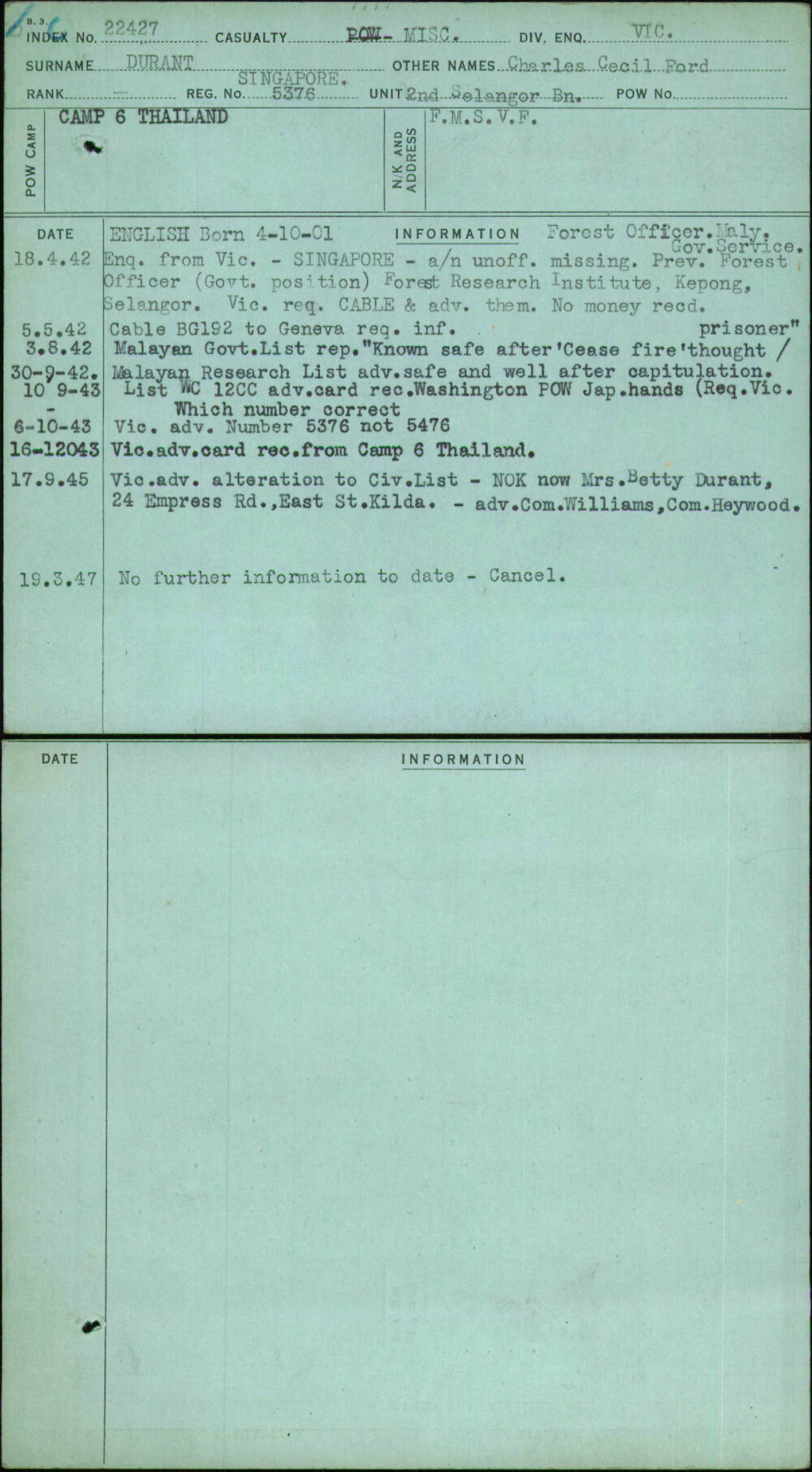 Durant, Charles Cecil Ford, 5376