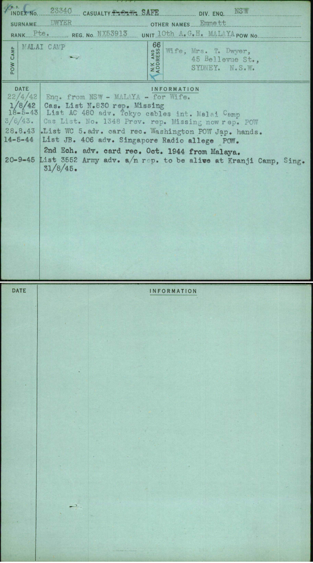 Dwyer, Emmett, NX53913