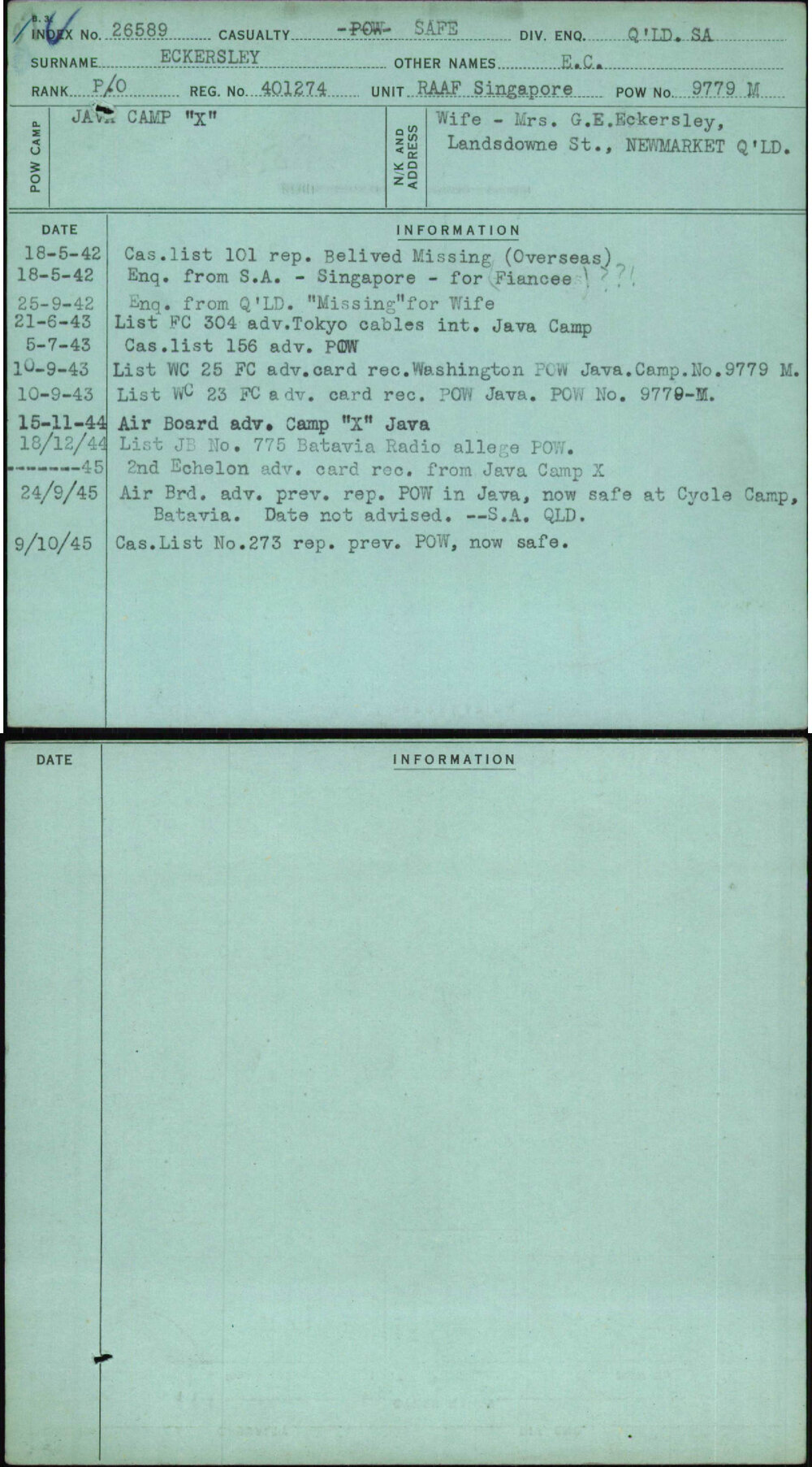 Eckersley, E C, 401274