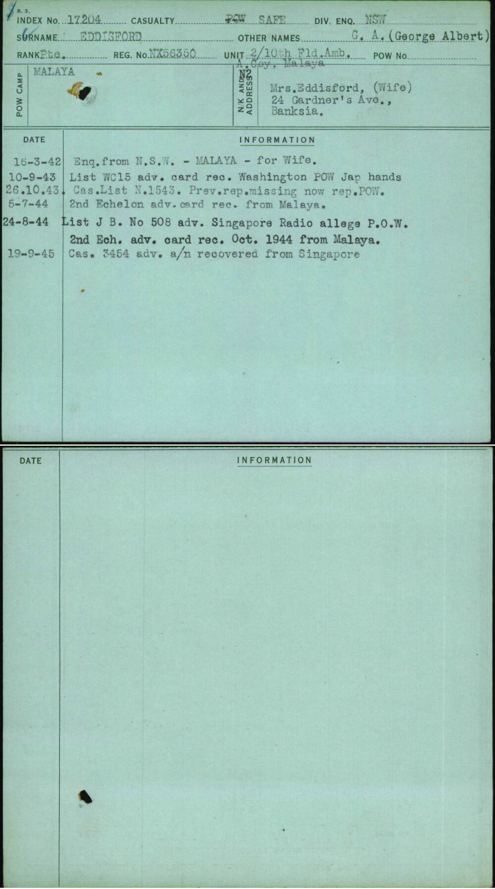 Eddisford, G A (George Albert), NX56350