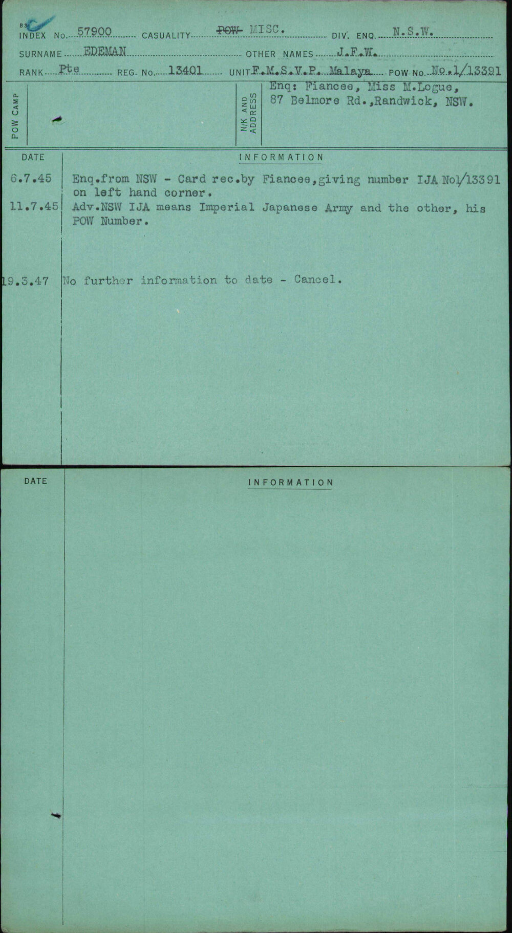 Edeman, J F W, 13401