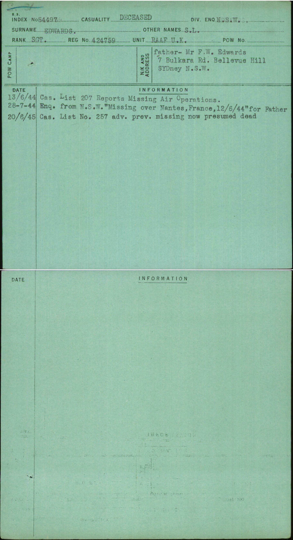 Edwards, S L, 424759