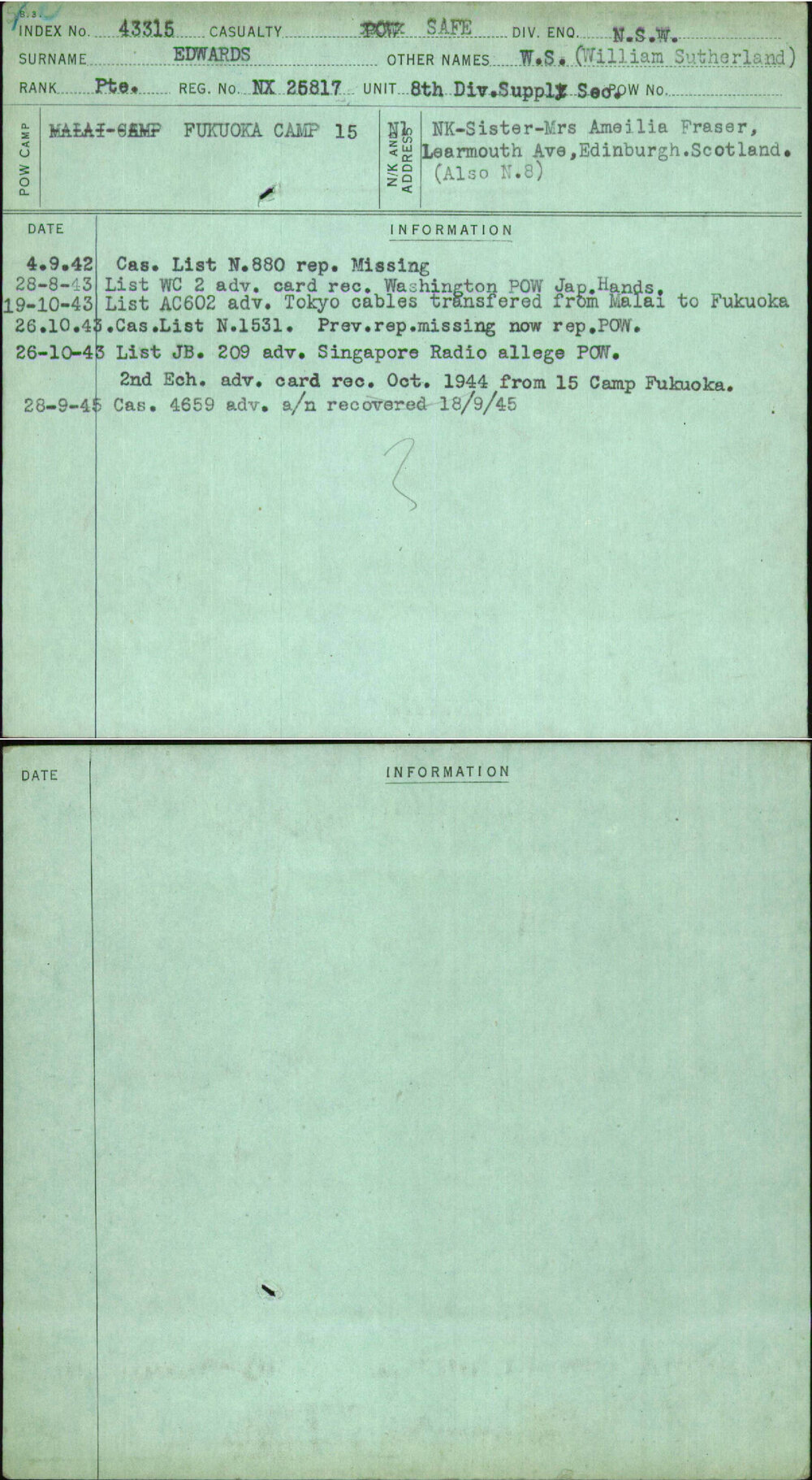 Edwards, W S (William Sutherland), NX25817