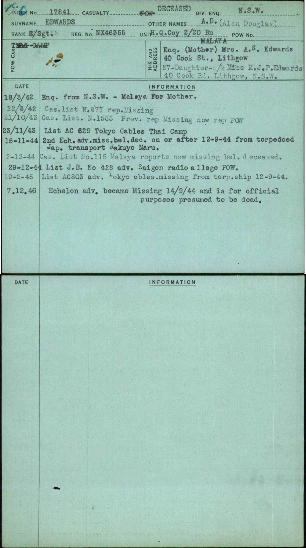 Edwards, A D (Alan Douglas), NX46355