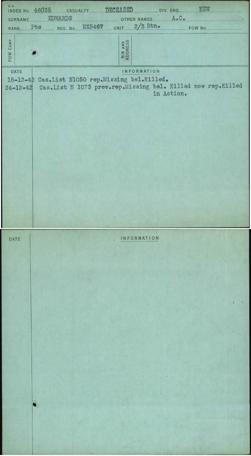 Edwards, A C, NX5467