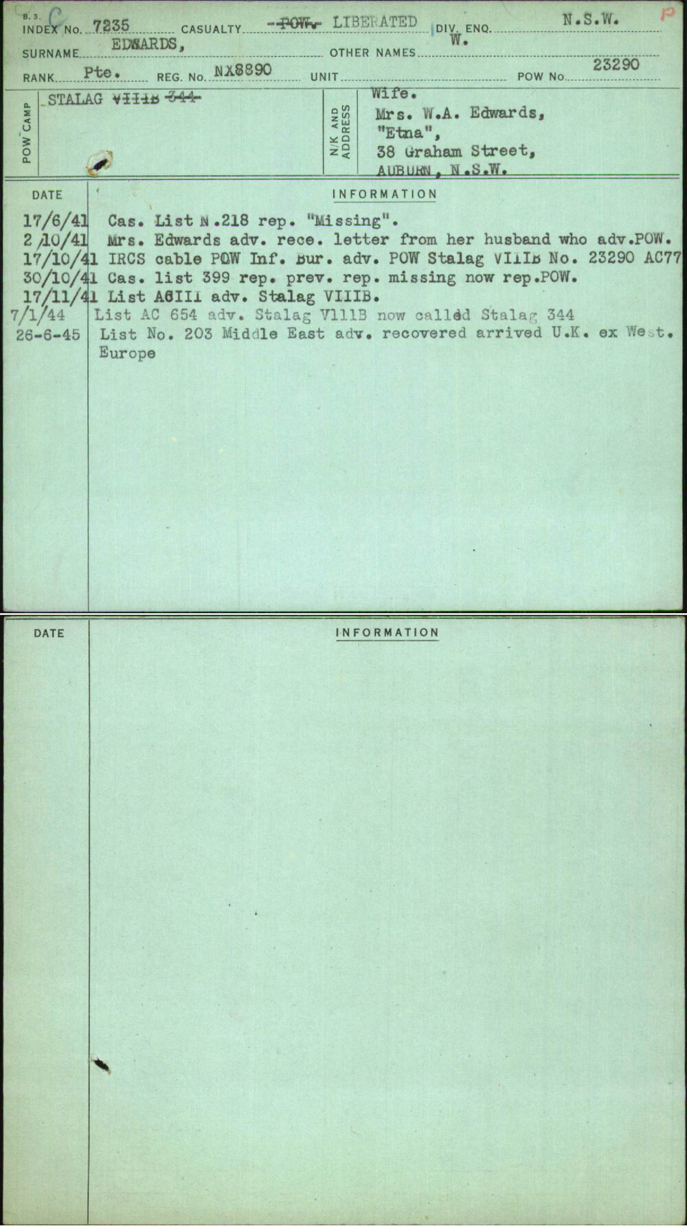 Edwards, W, NX8890