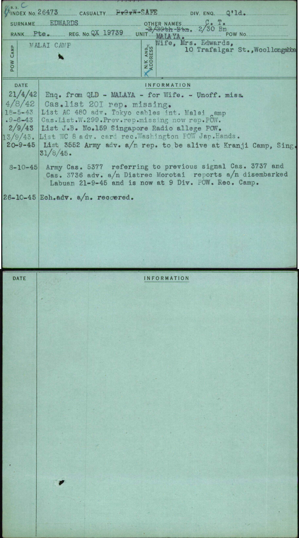 Edwards, C T, QX19739