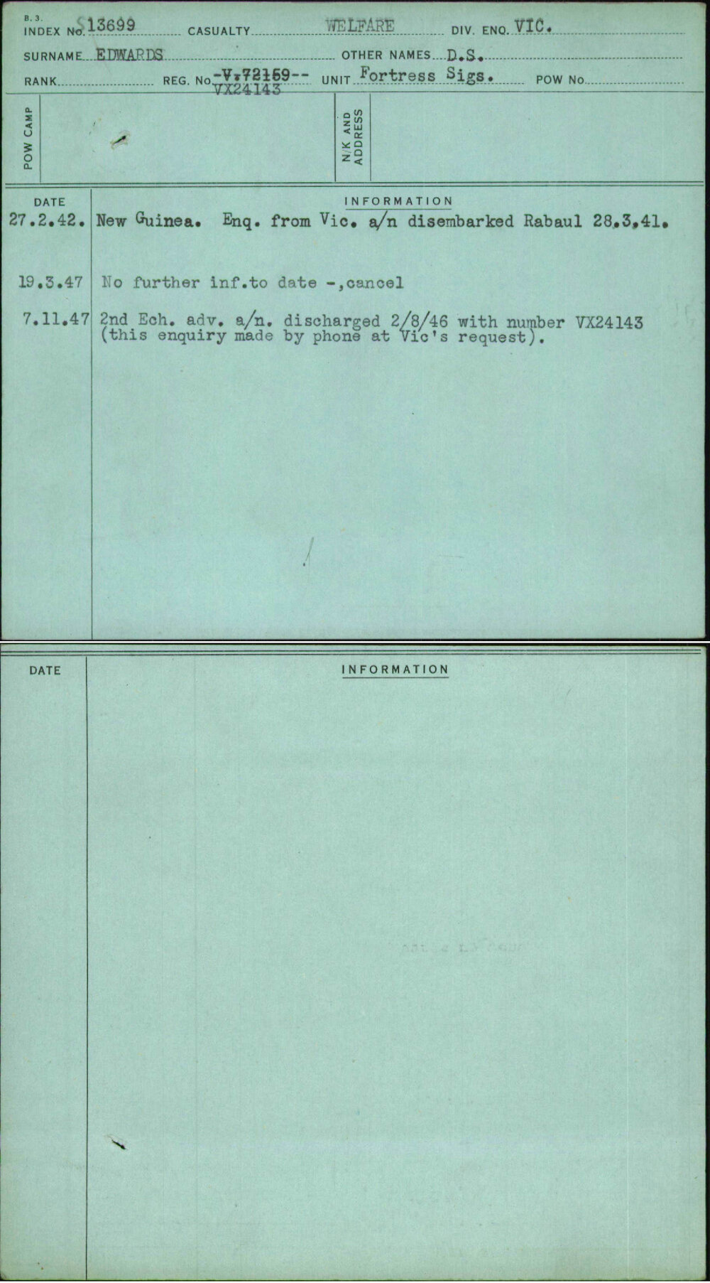 Edwards, D S, VX24143