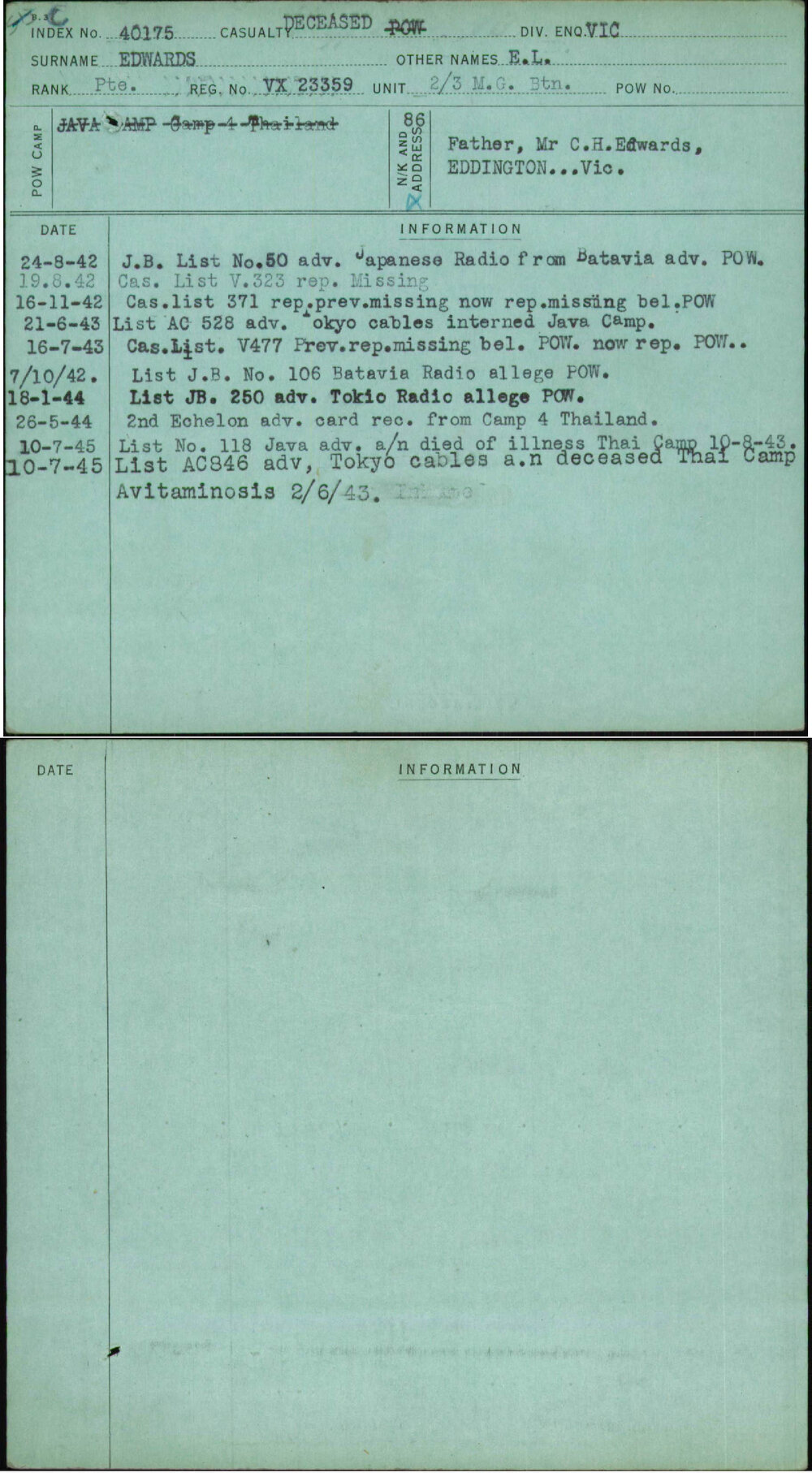 Edwards, E L, VX23359