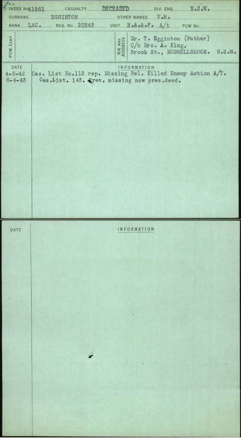 Egginton, V R, 20243