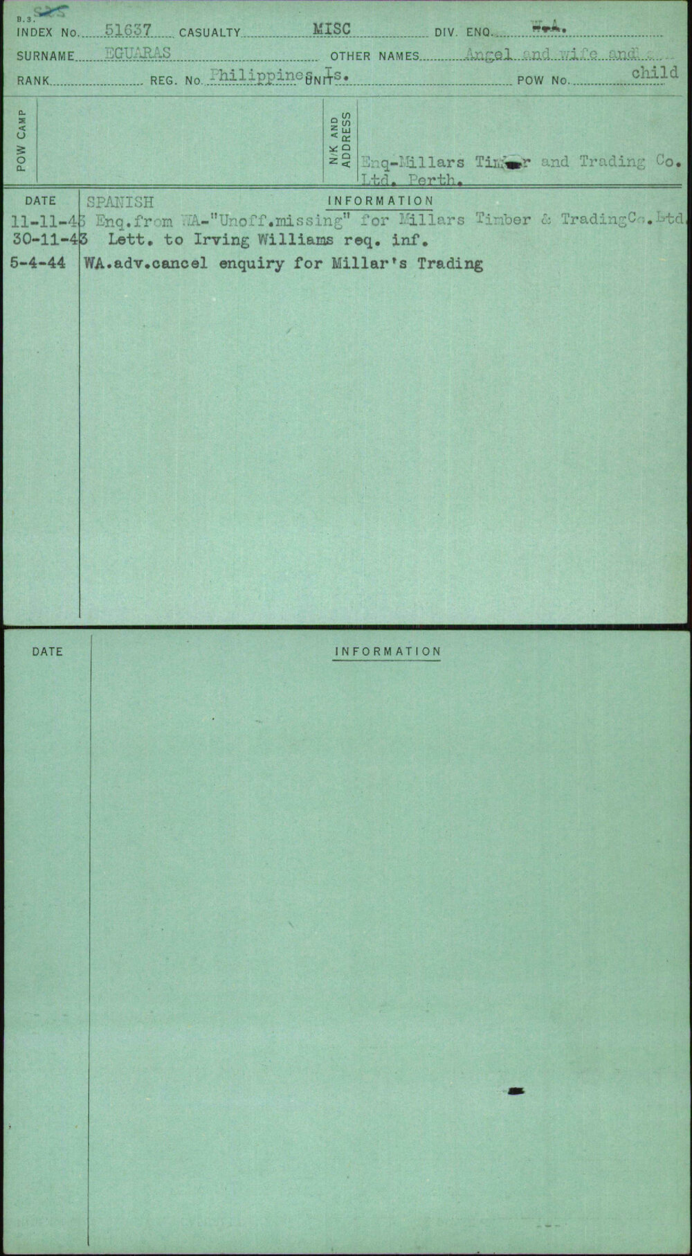 Eguaras, Angel And Wife And Child, Philippines Is